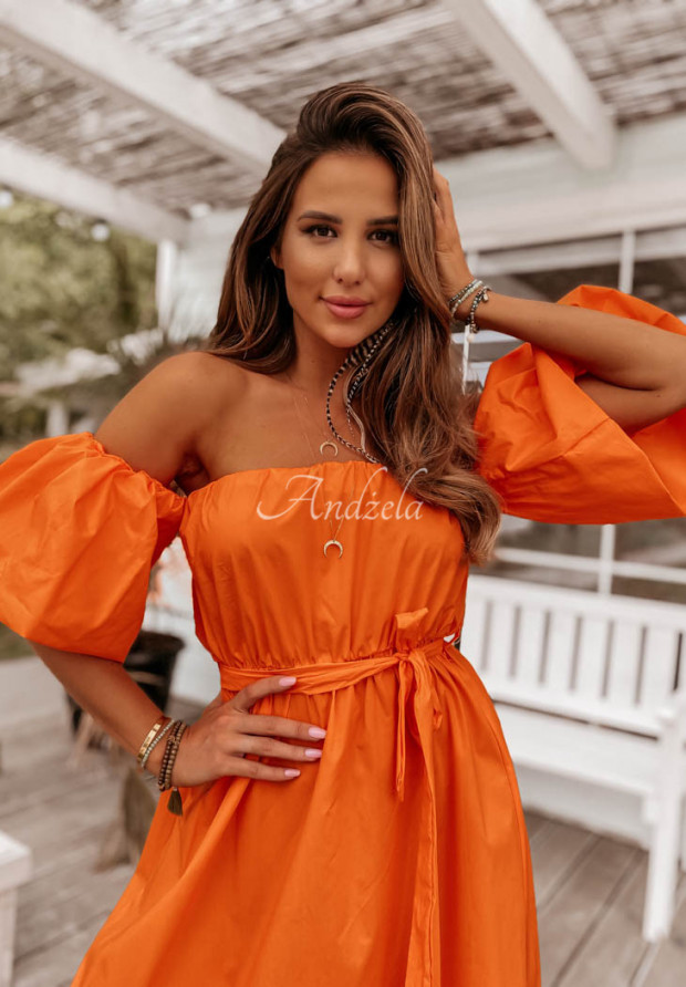Sukienka hiszpanka Valencia pomarańczowa