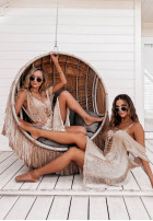 Długa narzutka plażowa Valletta złota