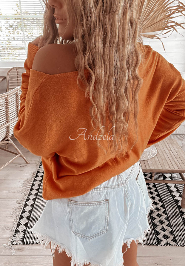 Lekki sweter Parma pomarańczowy