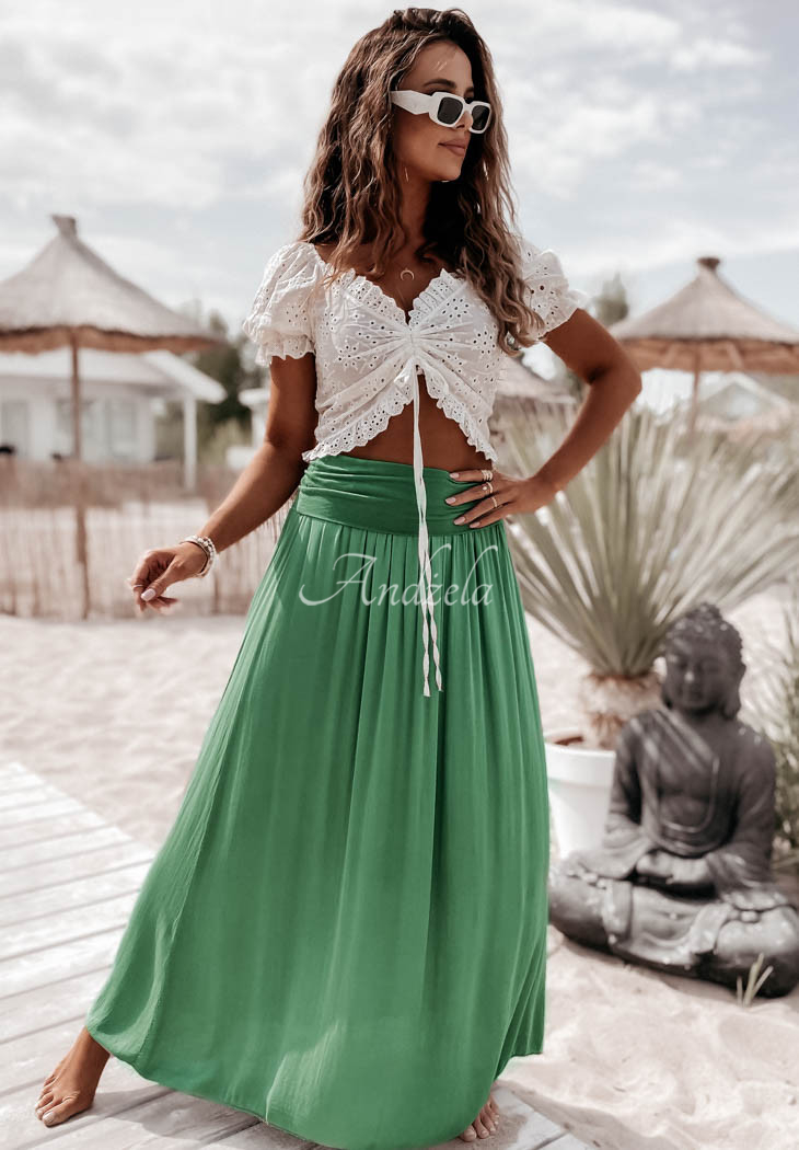 Valley green maxi skirt