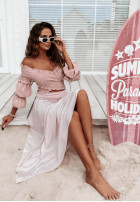 Spódnica maxi Valley jasnoróżowa