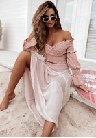 Spódnica maxi Valley jasnoróżowa