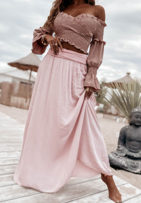 Valley maxi skirt powder pink