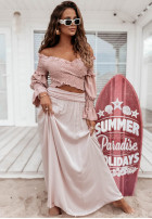 Spódnica maxi Valley jasnoróżowa