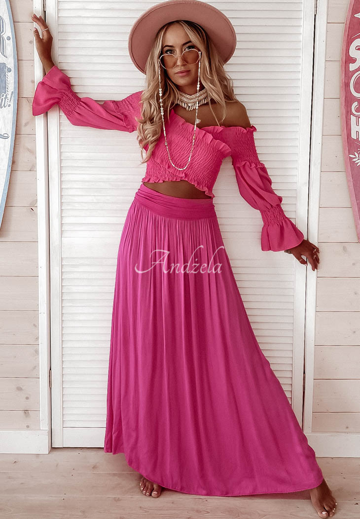 Valley maxi skirt pink