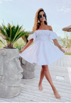 Sukienka hiszpanka z bufkami Venus biała