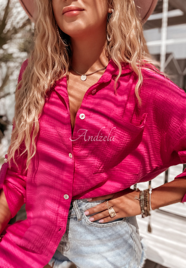 Muślinowa koszula Elisabetta różowa