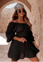 Muślinowa sukienka hiszpanka Malta czarna