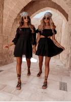 Muślinowa sukienka hiszpanka Malta czarna