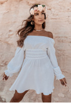 Muślinowa sukienka hiszpanka Malta biała