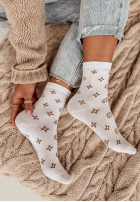 Długie skarpetki LV Seam białe