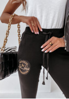 Prążkowane spodnie dresowe Lamu Mallow czarne