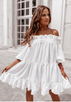 Sukienka hiszpanka mini Claire biała