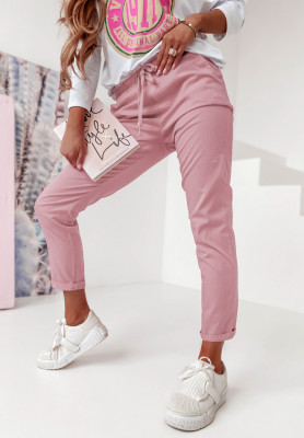 Wind fabric pants dirty pink