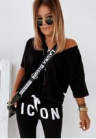 Bluzka Oversize Cascade Black