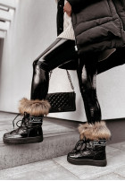 Buty Śniegowce Wear Black&Beige