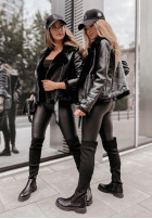 Jacket biker jacket z futrem Avira black