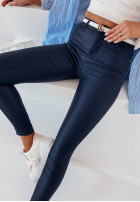 Trousers Waxed Rebel ciemnogranatowe