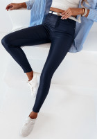 Trousers Waxed Rebel ciemnogranatowe