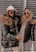 Pikowana Jacket z kapturem Arosa in black