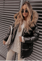 Pikowana Jacket z kapturem Arosa in black