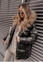 Pikowana Jacket z kapturem Arosa in black