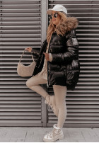 Pikowana Jacket z kapturem Arosa in black