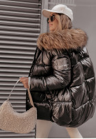 Pikowana Jacket z kapturem Arosa in black