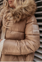 Pikowana Jacket z kapturem Arosa in camel