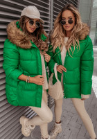 Pikowana Jacket z kapturem Arosa in green