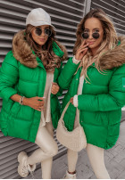 Pikowana Jacket z kapturem Arosa in green