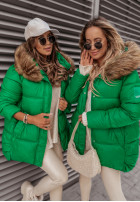 Pikowana Jacket z kapturem Arosa in green