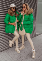 Pikowana Jacket z kapturem Arosa in green