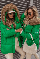 Pikowana Jacket z kapturem Arosa in green
