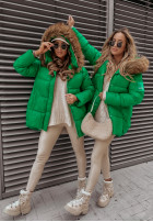 Pikowana Jacket z kapturem Arosa in green