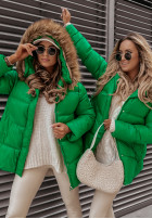 Pikowana Jacket z kapturem Arosa in green