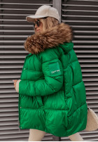 Pikowana Jacket z kapturem Arosa in green