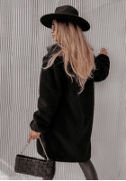 Długi płaszcz z imitacji kożucha Norseland  in black