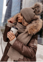 Hat z pomponem Greenland mokka