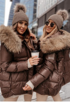 Hat z pomponem Greenland mokka