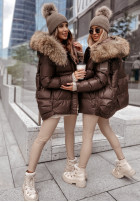 Hat z pomponem Greenland mokka