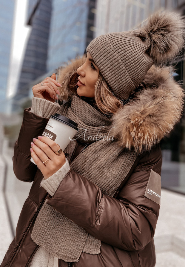 Szal Greenland mocha