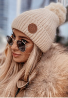 Czapka z pomponem North Pole beżowa