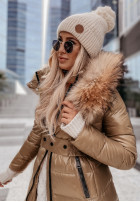 Czapka z pomponem North Pole beżowa