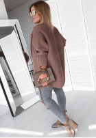 Coat alpaka oversize Royal jasny in chocolate