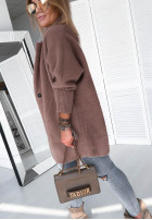 Coat alpaka oversize Royal jasny in chocolate