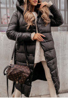 Długa Pikowana Jacket z kapturem Rinna II in black