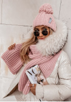 Pleciony Shawl Laponia in powder pink