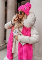 Pleciony Shawl Laponia in pink