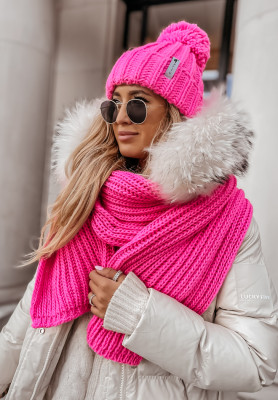 Braided shawl Laponia pink